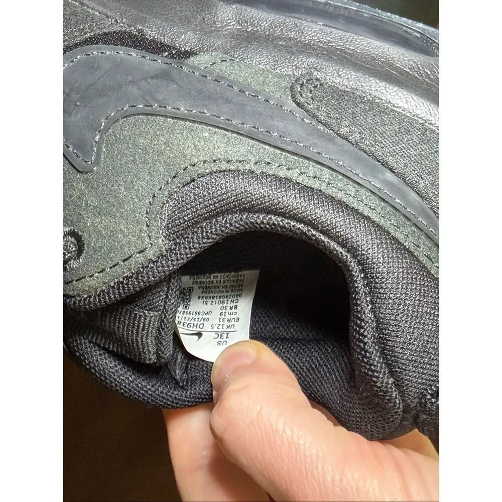 Nike Air Max motif easy slip on all black toddler size 13C